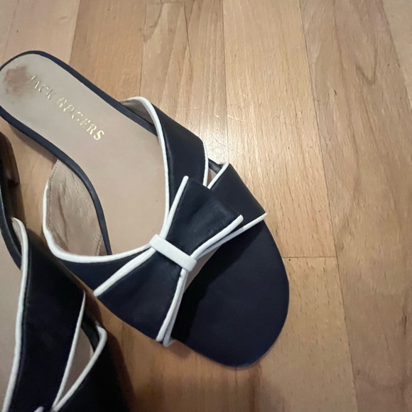Jack Rogers Gigi bow navy flat - Picture 3 of 3